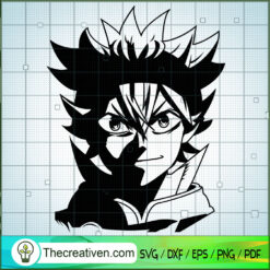 Asta Face SVG, Black Clover SVG, Anime SVG