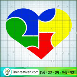 Heart Autism SVG Free, Autism SVG Free, Free SVG For Cricut Silhouette