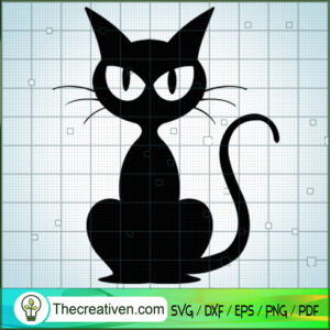 Black Cat SVG Free, Halloween SVG Free, Free SVG For Cricut Silhouette ...