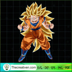 Goku Super Saiyan 3 SVG, Goku SVG, Dragon Ball SVG, Super Saiyan SVG