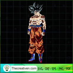 Goku Ultra Instinct Pose SVG, Goku SVG, Dragon Ball SVG, Super Saiyan SVG