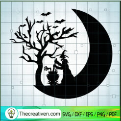 Witch Make A Poison In Moon SVG, Halloween SVG, Horror SVG