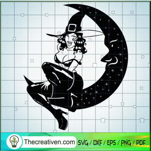 Halloween Sexy Witch On Moon 5 copy