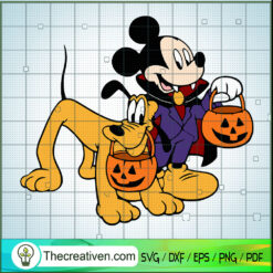 Mickey and Pluto Halloween SVG, Mickey SVG, Halloween SVG