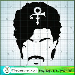 Prince with Hair Prince Logo SVG, Purple Rain SVG, Prince Rogers Nelson SVG