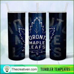 Toronto Maple Leafs Skinny, 20oz Skinny Straight, NHL Full Tumbler Wrap, PNG Digital File