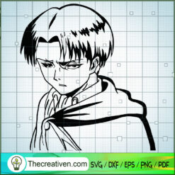 Levi Cool SVG, Attack On Titan SVG, Anime Cartoon SVG