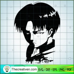 Levi Shadow SVG, Attack On Titan SVG, Anime Cartoon SVG