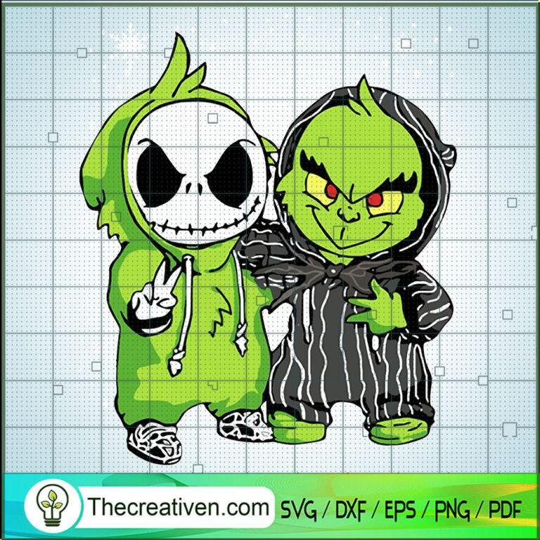 Grinch And Jack Skellington SVG, Grinch SVG, Christmas SVG - Premium ...