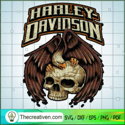 Harley Davidson Horror Logo SVG, Harley Davidson SVG, Legendary Motorcyles SVG
