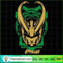 Loki Head Casco SVG, Loki SVG, Marvel SVG, God SVG