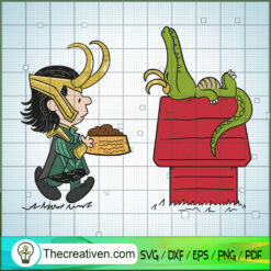 Loki Snoopy Crocodile SVG, Loki SVG, Marvel SVG, God SVG