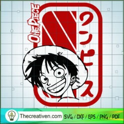 Luffy Smile One Piece SVG, One Piece SVG, Anime Cartoon SVG