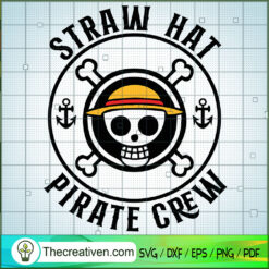 Straw Hat Crew One Piece Logo SVG, One Piece SVG, Anime Cartoon SVG