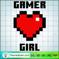 Gamer Love Girl Minecraft SVG, Minecraft SVG, Gamer SVG