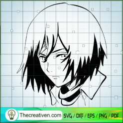 Mikasa Ackerman SVG, Attack on Titan SVG, Anime SVG