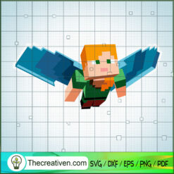 Player Fly Minecraft SVG, Minecraft SVG, Gamer SVG