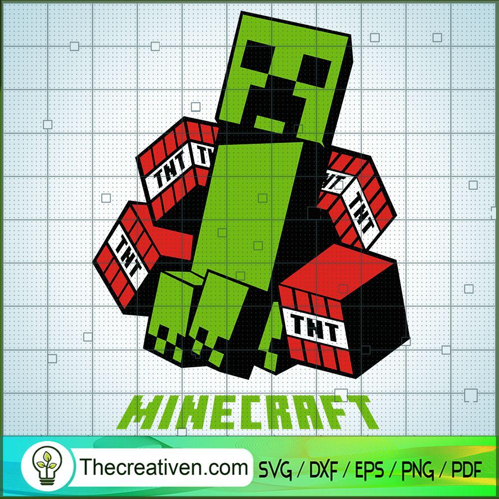 Creeper And Tnt Svg Minecraft Svg Gamer Svg Premium Original Svg | My ...