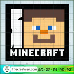 Minecraft Player Face SVG, Minecraft SVG, Gamer SVG
