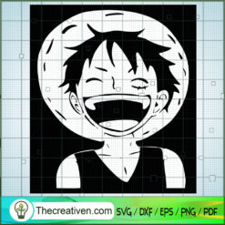 Luffy Smile SVG, One Piece SVG, Anime Cartoon SVG