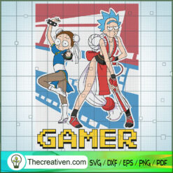 Rick And Morty Anime Gamer SVG, Rick and Morty SVG , Cartoon Movie SVG