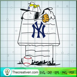 Snoopy Fan New York Yankee SVG, New York Yankee SVG, Snoopy SVG