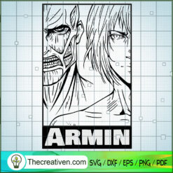 Armin and Armin Titan SVG, Attack On Titan SVG, Anime Cartoon SVG