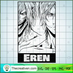 Eren and Eren Titan SVG, Attack On Titan SVG, Anime Cartoon SVG