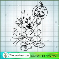 Donald Duck Have a Pumpkin Halloween SVG, Disney Donald Duck SVG, Halloween SVG, Walt Disney SVG