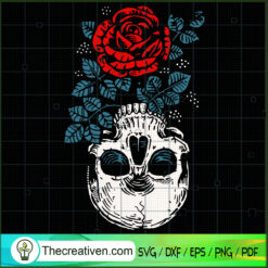 Skull Rose SVG, Skull SVG, Horror SVG