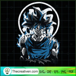 Super Saiyan Blue SVG, Dragon Ball Z SVG, Goku SVG