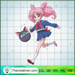 Cute Chibiusa Tsukino SVG, Sailor Moon SVG, Anime SVG
