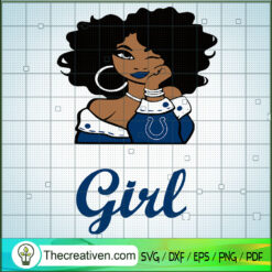Indianapolis Colts Girl SVG, Black Girl SVG, Sport Girl SVG