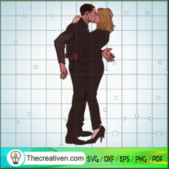 Couple Kiss SVG, Human Couple SVG, Americans SVG