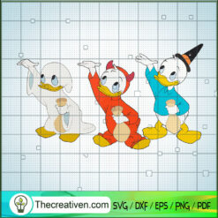 Huey, Dewey and Louie Halloween SVG, Halloween SVG, Walt Disney SVG
