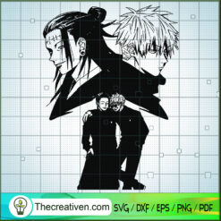 Jujutsu Kaisen Black and White SVG, Sorcery Fight SVG, Anime SVG