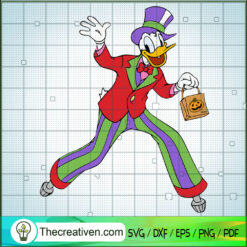 Donald Duck Clown Halloween SVG, Disney Donald Duck SVG, Halloween SVG