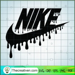 Nike Logo Drip SVG, Nike Brand SVG, Global Brand SVG