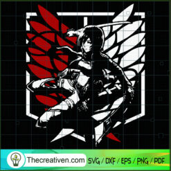 Mikasa Ackerman Wing Of Freedom Logo SVG, Attack on Titan SVG, Mikasa SVG