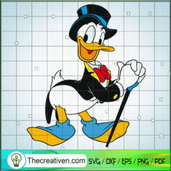 Gentleman Donald Duck SVG, Disney Donald Duck SVG, Walt Disney SVG