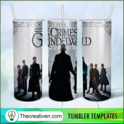 The Crimes of Grindelwold Full Tumbler Wrap, 20oz Skinny Straight, Skinny 20oz, PNG Digital File