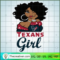 Houston Texans Girl SVG, Black Girl SVG, Sports Girl SVG