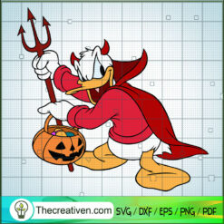 Red Devil Halloween SVG, Disney Donald Duck SVG, Halloween SVG, Walt Disney SVG
