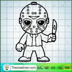 Jason Voorhees Chibi Characters SVG, Horror Characters SVG, Halloween SVG