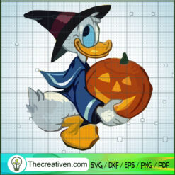 Donald Duck Take a Pumpkin SVG, Disney Donald Duck SVG, Halloween SVG