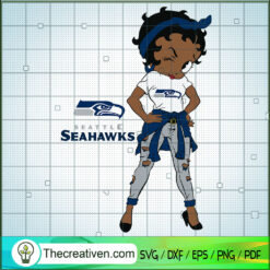 Black Girls Seattle Seahawks SVG, National Football League SVG, NFL SVG, Afro Women SVG