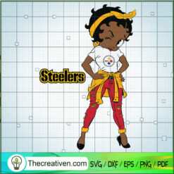 Black Girls Steelers SVG, National Football League SVG, NFL SVG, Afro Women SVG