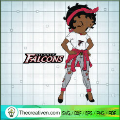 Black Girls Atlanta Falcons SVG, National Football League SVG, NFL SVG, Afro Women SVG