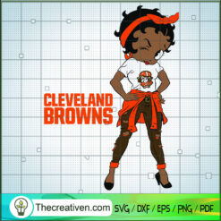 Black Girls Cleveland Browns SVG, National Football League SVG, NFL SVG, Afro Women SVG