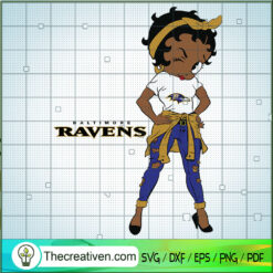 Black Girls Baltimore Ravens SVG, National Football League SVG, NFL SVG, Afro Women SVG